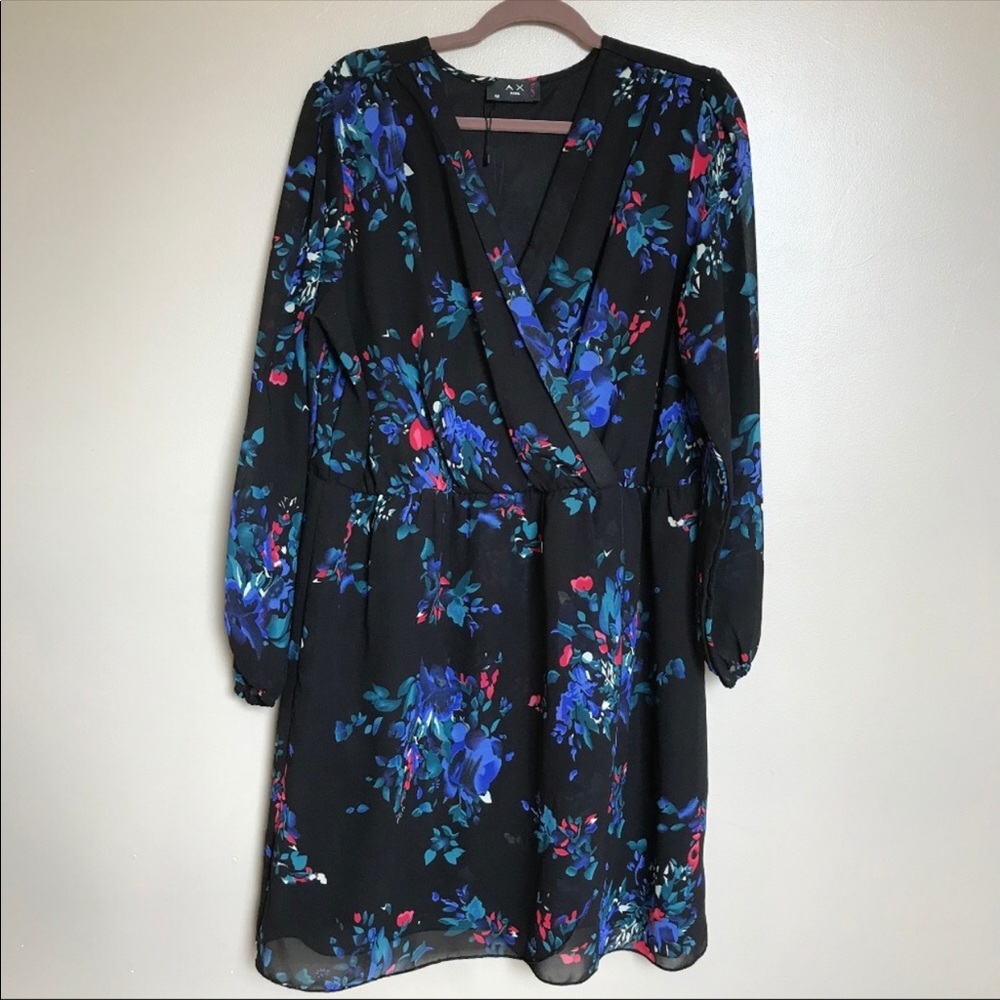 Black surplice dress